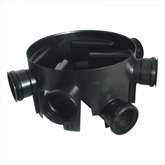FloPlast 110mm Underground Drainage - Large Inspection Chamber with Fixed Inlets - D910