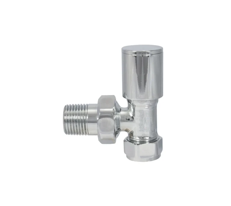 Rimini Trade Towel Radiator Valve - 15mm Angled - Chrome (Single)