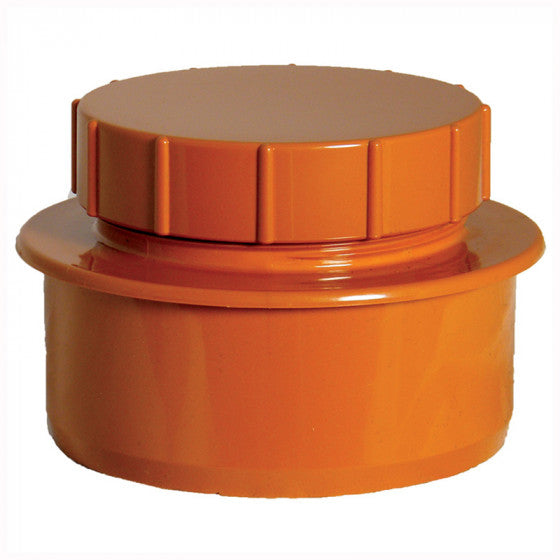 FloPlast 110mm Underground Drainage - Screwed Access Cap - D292