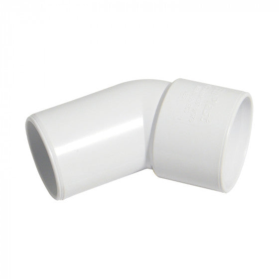 FloPlast ABS Solvent Weld Waste - Conversion Bend 135° - 40mm White - WS77W