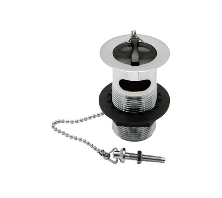 Peerless Basin Waste with Poly Plug (with Chain) - Slotted - 1 1/4" - Chrome - 201240