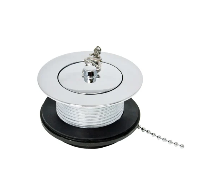Peerless Tubby Brass Plug Bath Waste (with Chain) - 1 1/2" - Chrome - 201336