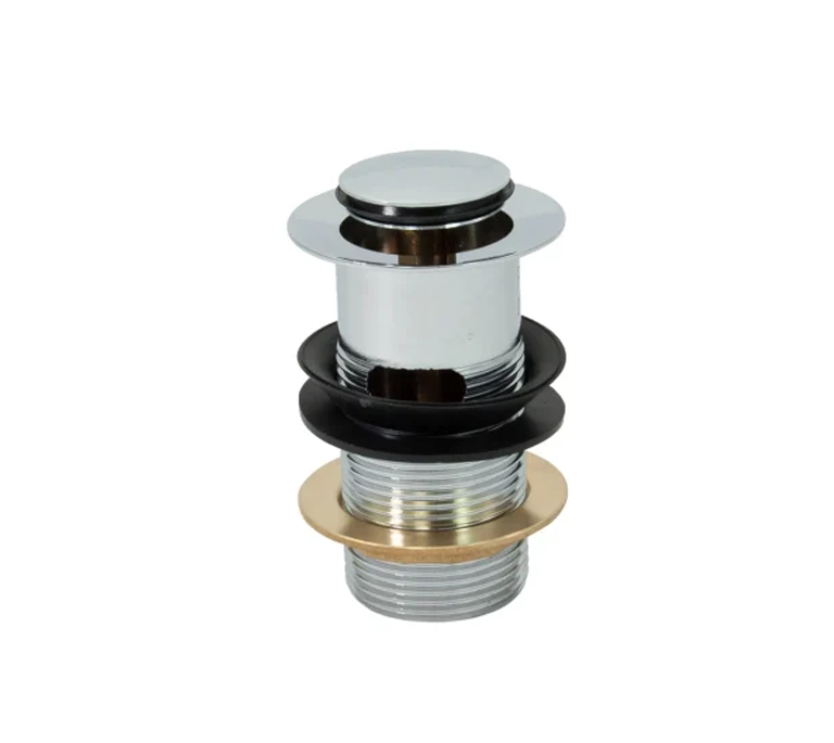 Peerless Clicker Plug Basin Waste - Slotted - 1 1/4" - Chrome - (Brass Backnut) - 201788