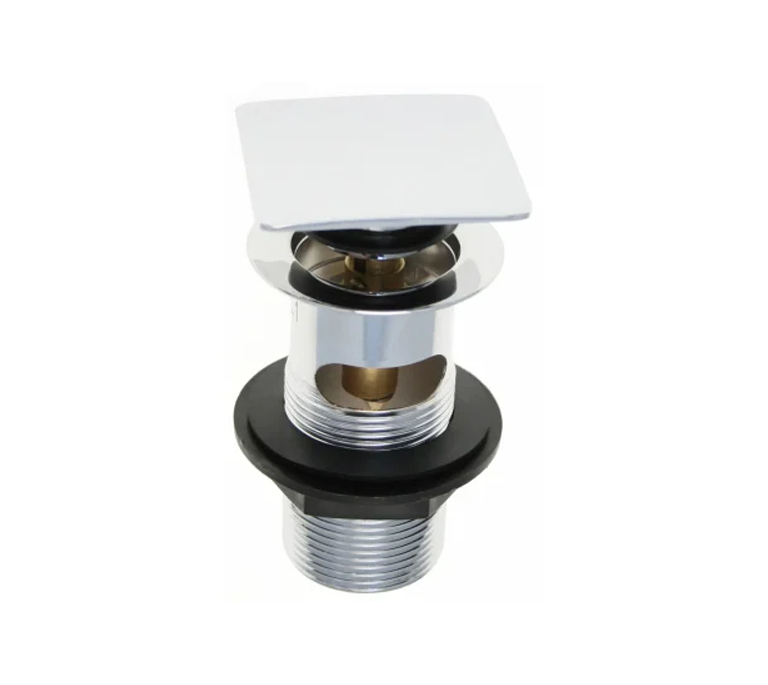 Peerless Square Clicker Basin Waste - Slotted - 1 1/4" - Chrome - 202182