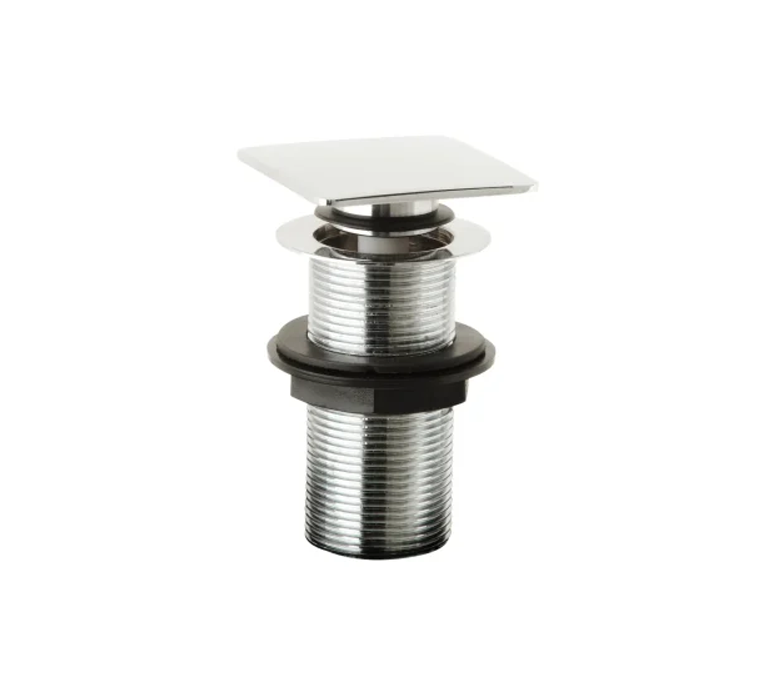 Peerless Square Clicker Basin Waste - Unslotted - 1 1/4" - Chrome - 202183