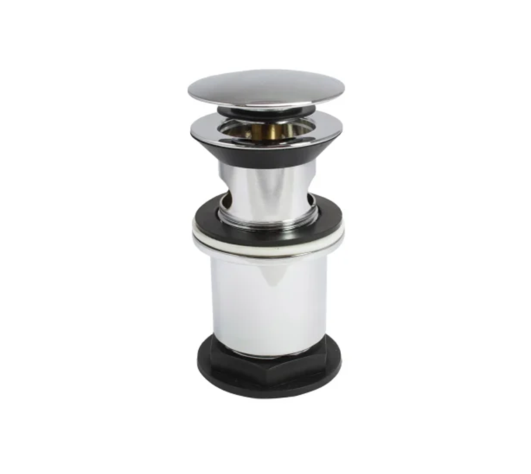Peerless Flat Mushroom Clicker Basin Waste with Shroud - Slotted - 1 1/4" - Chrome - 202368