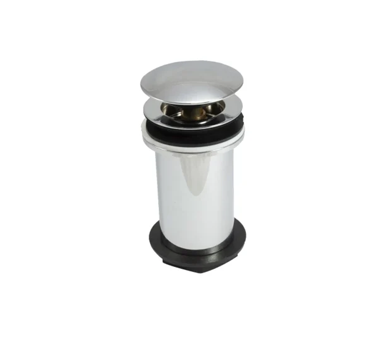 Peerless Flat Mushroom Clicker Basin Waste with Shroud - Unslotted - 1 1/4" - Chrome - 202369