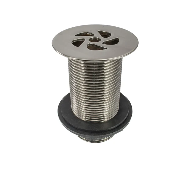 Peerless Flush Grated Basin Waste - Unslotted - 1 1/4" - Brushed Nickel - 203433