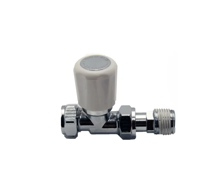 Trent Plus Radiator Valve - 15mm Straight - 1/2" Nut