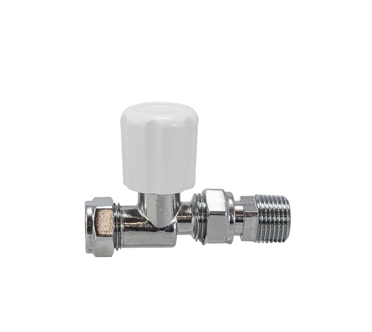 Trent Reversible Radiator Valve - 15mm Straight - 1/2" Nut