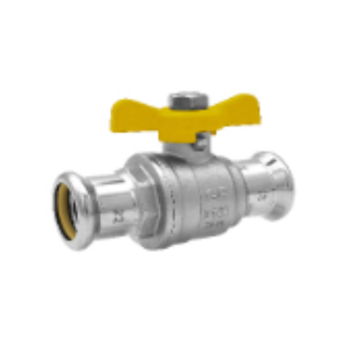 M-Press Fittings - Stainless Steel 316 Gas - Butterfly Ball Valve - 22mm