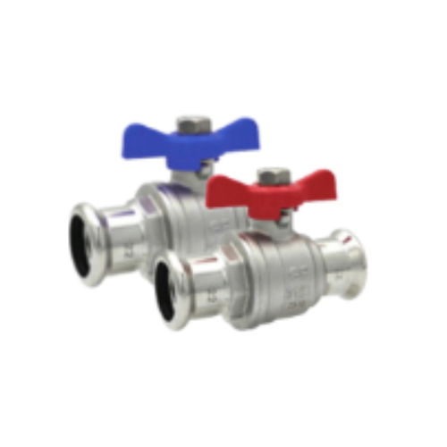 M-Press Fittings - Stainless Steel 316 Water - Butterfly Ball Valve - Dual Handle - 28mm
