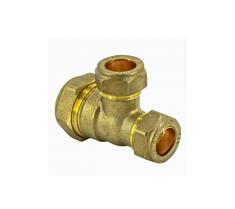 Heavy Pattern Compression - Branch & One End Reducing Tee - 28mm x 22mm x 22mm