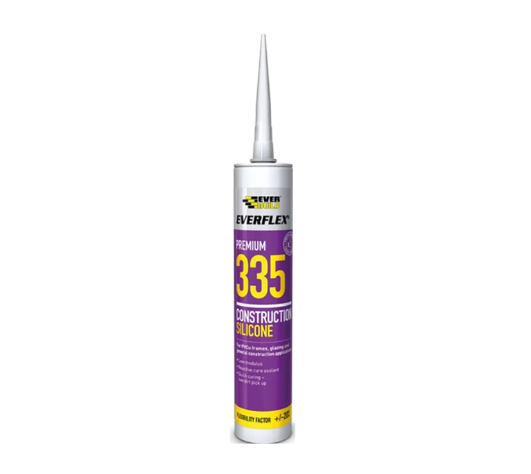 Everbuild Everflex Premium 335 Construction Silicone - 295ml - Translucent - 335TR