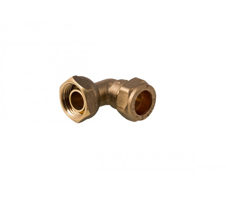 Heavy Pattern Compression - Bent Tap Connector - 22mm x 3/4"