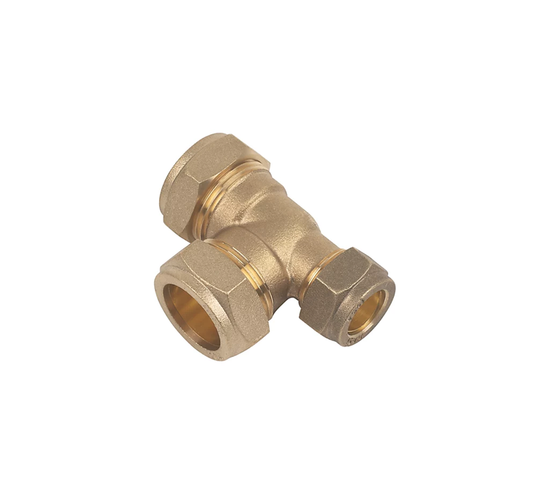 Heavy Pattern Compression - One End Reducing Tee - 28mm x 22mm x 28mm