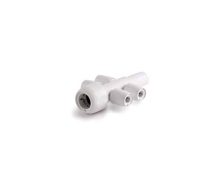 Hep2O Manifold - Socket & Closed Spigot - 22mm x 10mm 4-Port - HX94/22W