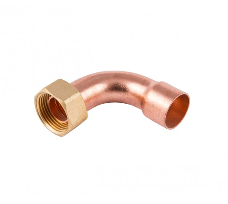 Kitemarked End Feed Bent Tap Connector - 22mm x 3/4"