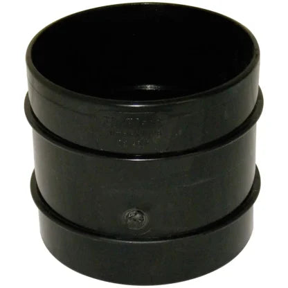 FloPlast 110mm Solvent Weld Soil - Double Socket Coupling - Black - SS106B