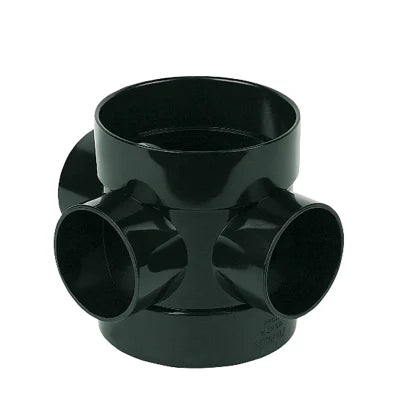 FloPlast 110mm Solvent Weld Soil - Boss Pipe Short - Black - SS583B
