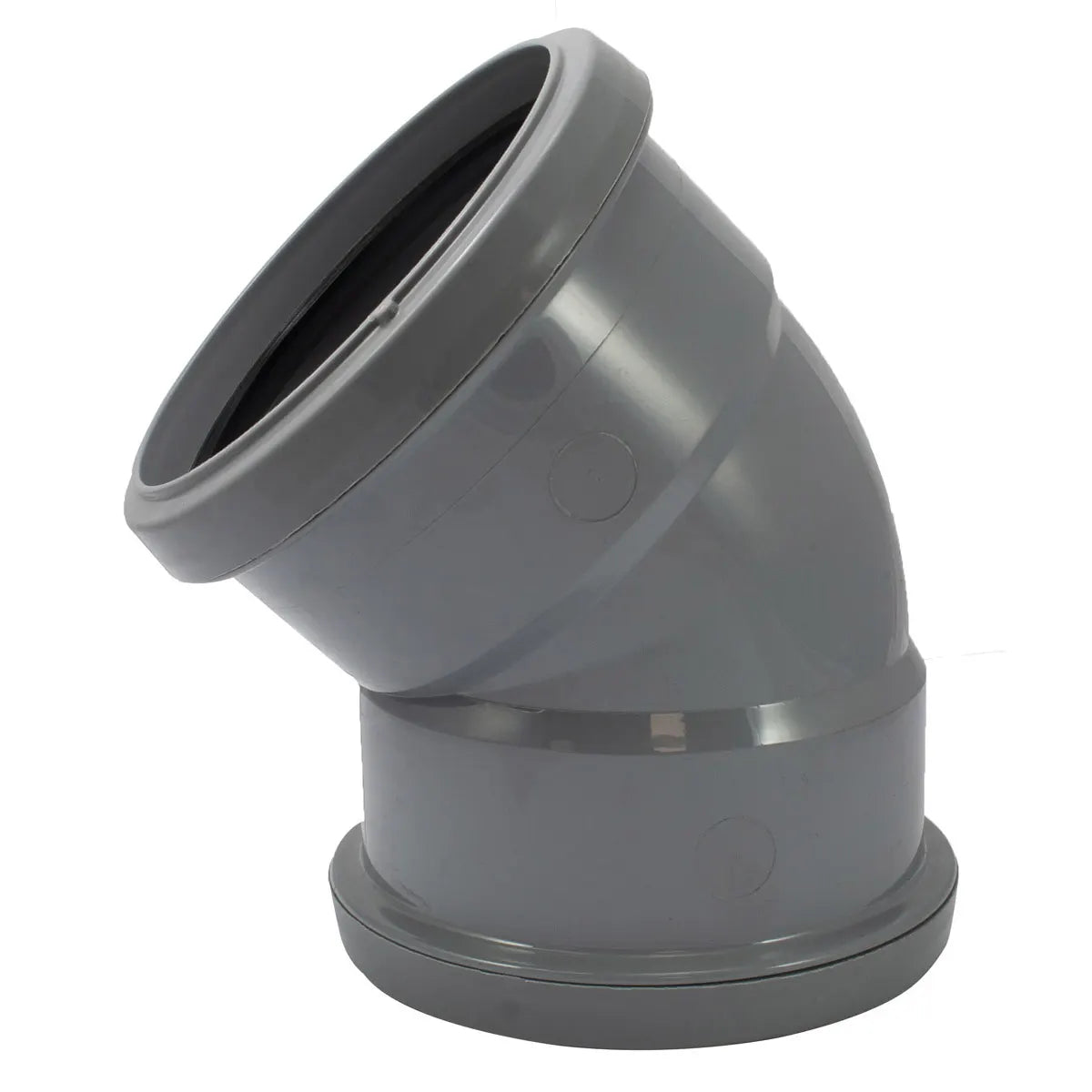 FloPlast 110mm Ring Seal Soil - Double Socket Bend 135° - Grey - SP563G