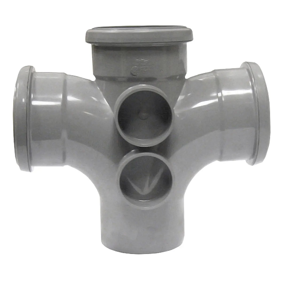 FloPlast 110mm Ring Seal Soil - Double Branch 92.5° - Grey - SP230G