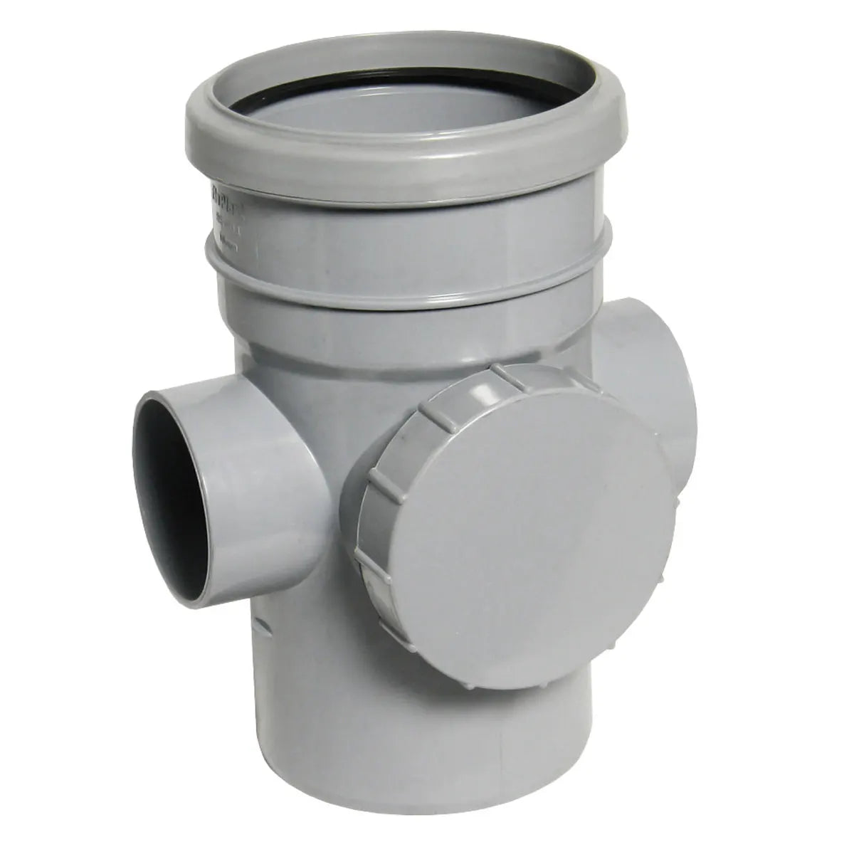 FloPlast 110mm Ring Seal Soil - Access Pipe Socket/Spigot - Grey - SP274G
