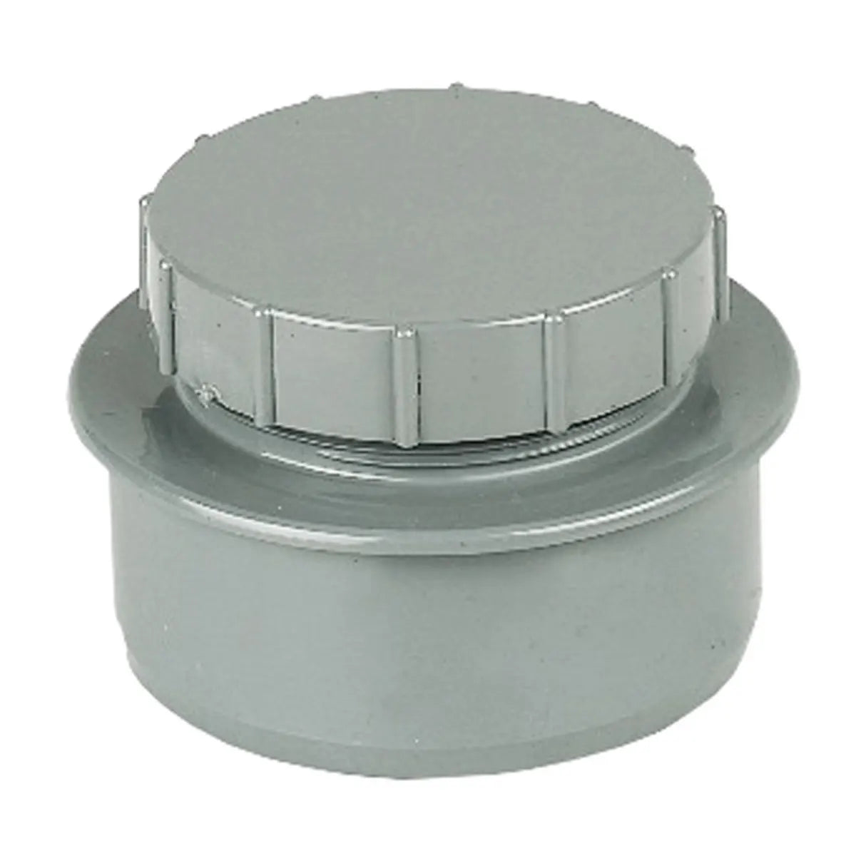 FloPlast 110mm Ring Seal Soil - Screwed Access Plug - Grey - SP292G