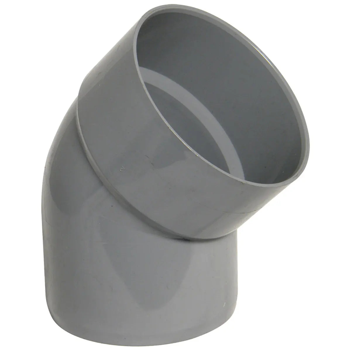 FloPlast 110mm Ring Seal Bottom Spigot/Solvent Weld Top - Offset Bend 135° - Grey - SP435G