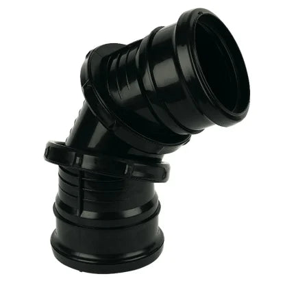FloPlast 110mm Ring Seal Soil - Adjustable Bend 0-90° - Black - SP560B