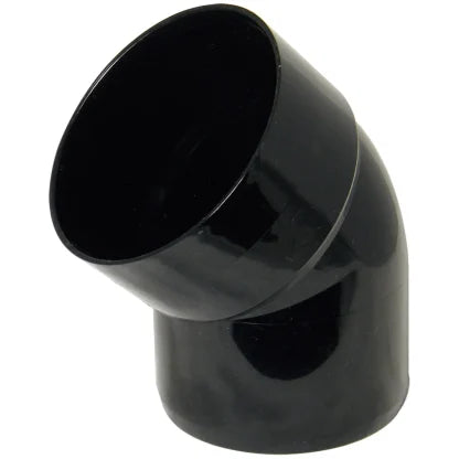 FloPlast 110mm Ring Seal Bottom Spigot/Solvent Weld Top - Offset Bend 135° - Black - SP435B