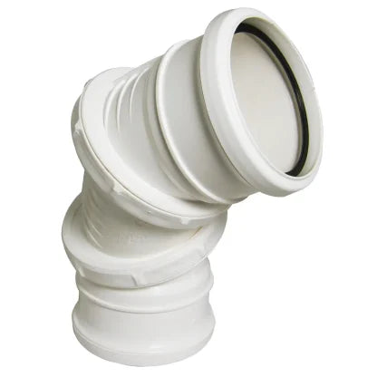 FloPlast 110mm Ring Seal Soil - Adjustable Bend 0-90° - White - SP560W
