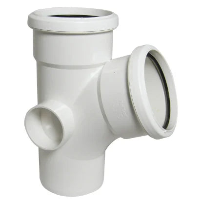 FloPlast 110mm Ring Seal Soil - Branch 112.5° - White - SP200W