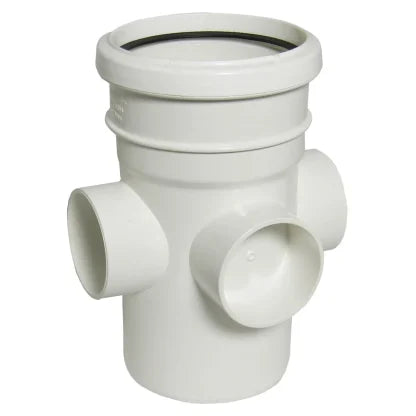 FloPlast 110mm Ring Seal Soil - Boss Pipe Socket/Spigot - White - SP581W