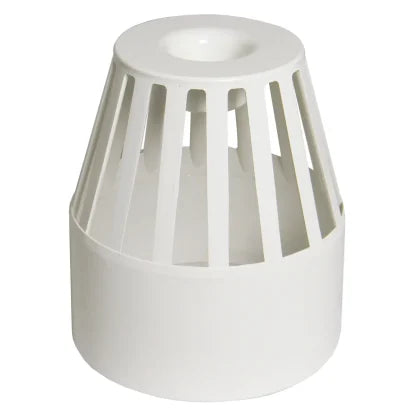 FloPlast 110mm Ring Seal Soil - Vent Terminal - White - SP302W