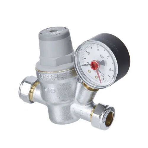 Altecnic Prescal Series 533 Pressure Reducing Valve with Pressure Gauge - 22mm - 533851H