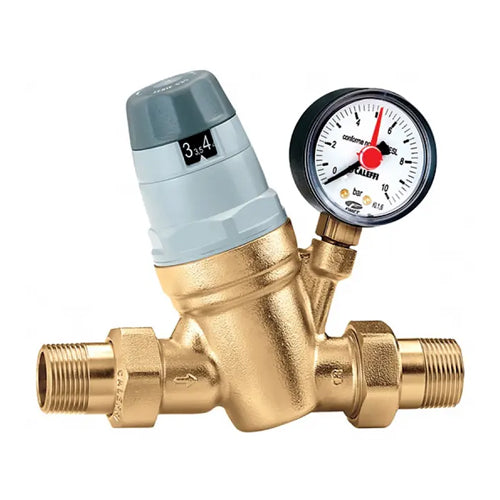 Altecnic Prescal 535 Dial Up Pressure Reducing Valve with Pressure Gauge - 1/2" MBSP x 1/2" MBSP - 535041
