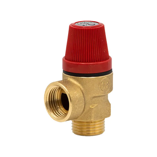 Altecnic 312 Series Safety Pressure Relief Valve - 6 Bar - 1/2" M x F - 312460CST