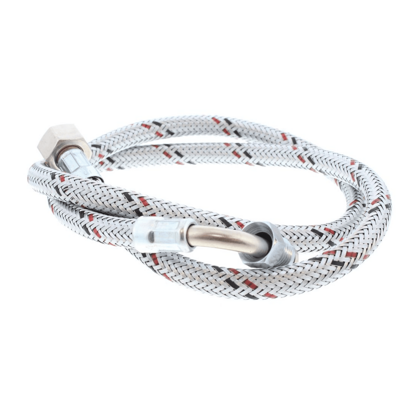 Anglo Nordic Mectron Braided Flexible Oil Line - 900mm x 1/4" M Elbow x 3/8" F - 2404002-1