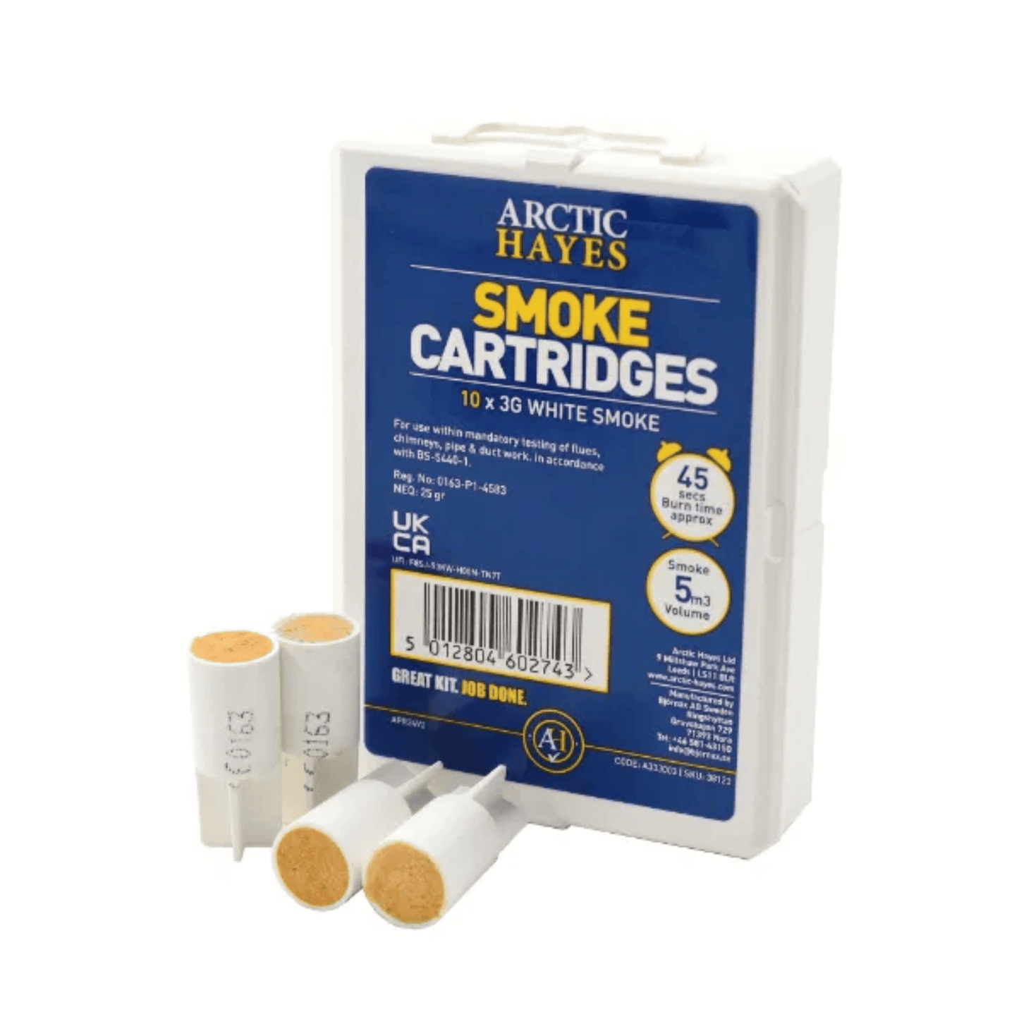 Arctic Hayes Smoke Cartridges (Pack of 10) - 3g - White - A333003