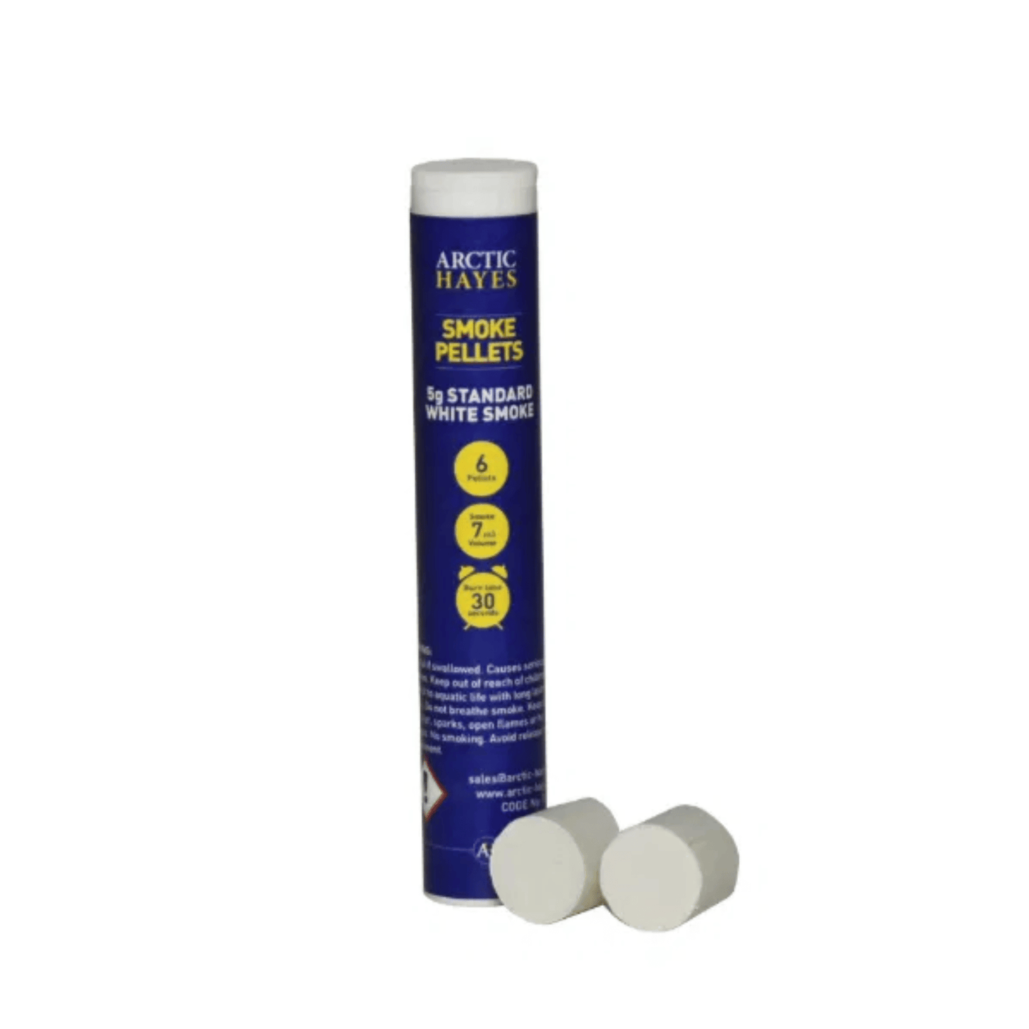Arctic Hayes Smoke Pellets (Tube of 6) - 5g - White - PHB006