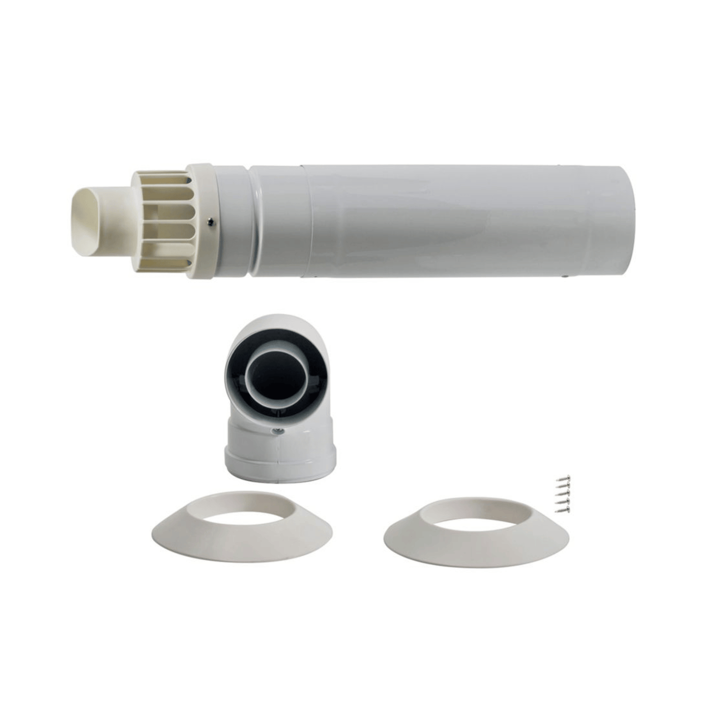 Baxi Multifit Horizontal Telescopic Flue Kit - 60/100 - White Terminal - 720599401
