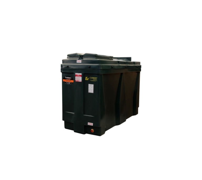 Carbery Rectangular Slimline Bunded Oil Tank - 1100 Litre - BTGR01100R
