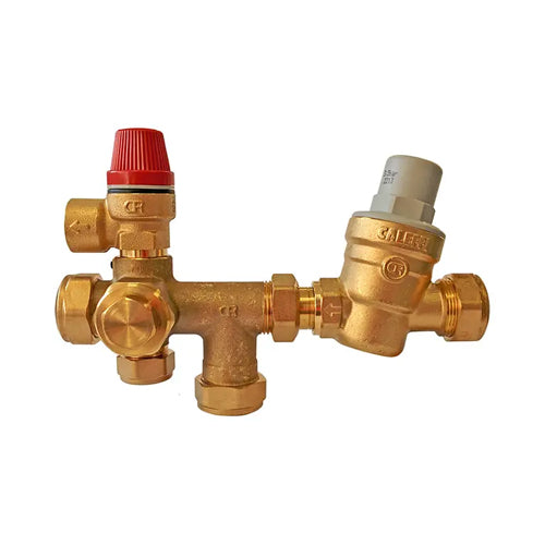 Caleffi 2 Piece O-Ring Type Multibloc - 3.5 & 6 Bar - 22mm - CA-100025