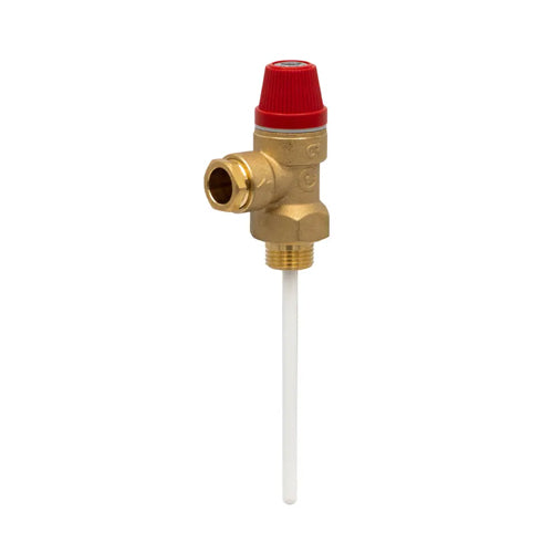 Caleffi 309 Series Pressure & Temperature Relief Valve 90°C - 4 Bar - 1/2" - 309440CST