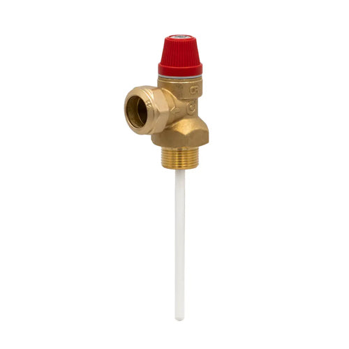 Caleffi 309 Series Pressure & Temperature Relief Valve 90°C - 10 Bar - 3/4" - 309500CST