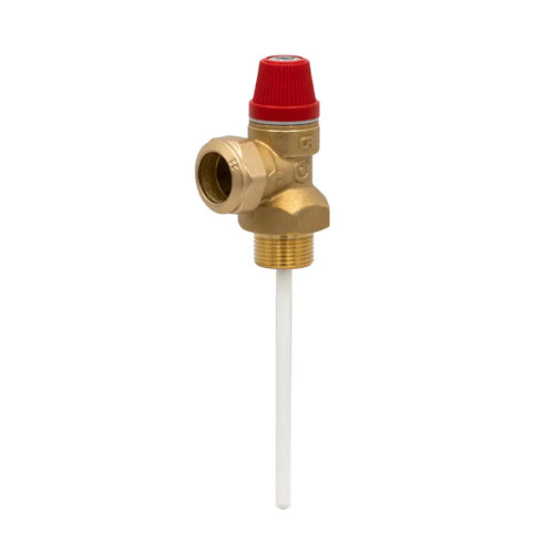 Caleffi 309 Series Pressure & Temperature Relief Valve 90°C - 7 Bar - 3/4" - 309570CST