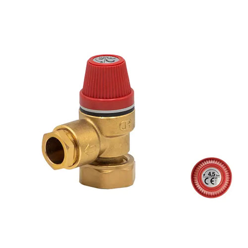 Caleffi Pressure Relief Valve with Loose Nut - 4.5 Bar - F0000242