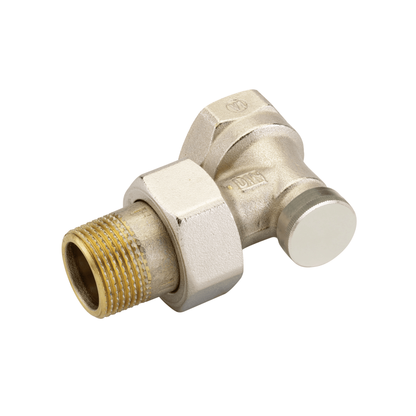 Danfoss RLV-S Lockshield Valve - Angled - Nickel Plated - 3/4" - 003L0125