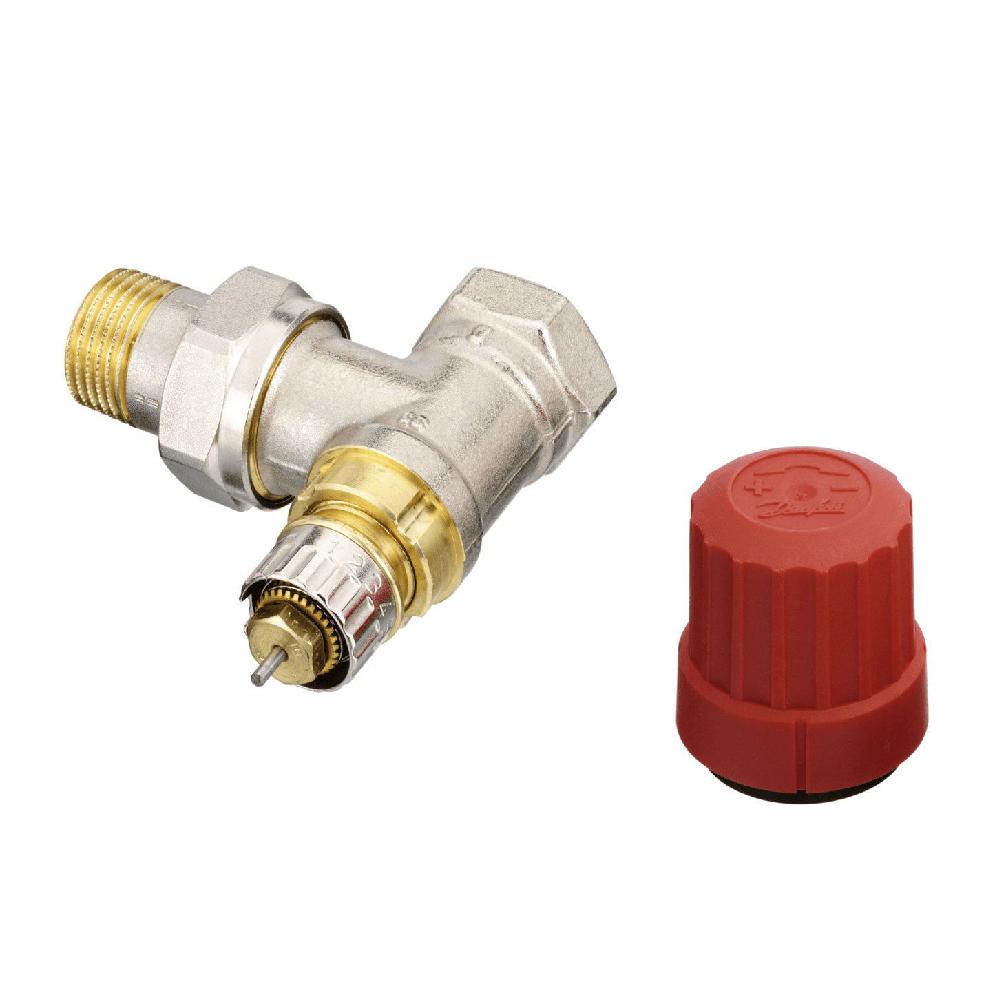 Danfoss Normal Flow Presetting Valve Type RA-N 15 - Series D - Angle - 1/2" - 013G0033